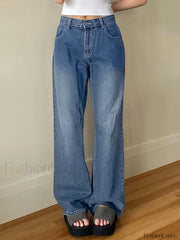 Vintage Blue Wash Boyfriend Jeans Boyfriend Jeans