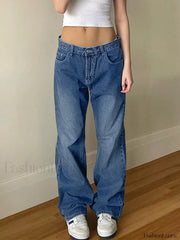 Vintage Blue Wash Boyfriend Jeans Boyfriend Jeans