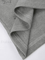 Vintage Floral Star Print Tank Top Tops&Tees