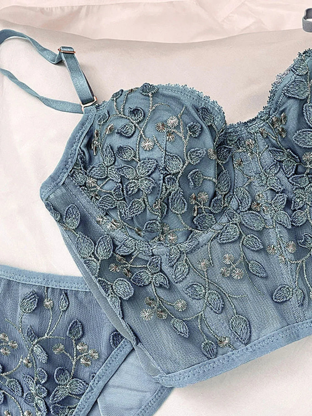 Vintage Lace Embroidery Bustier Corset Top