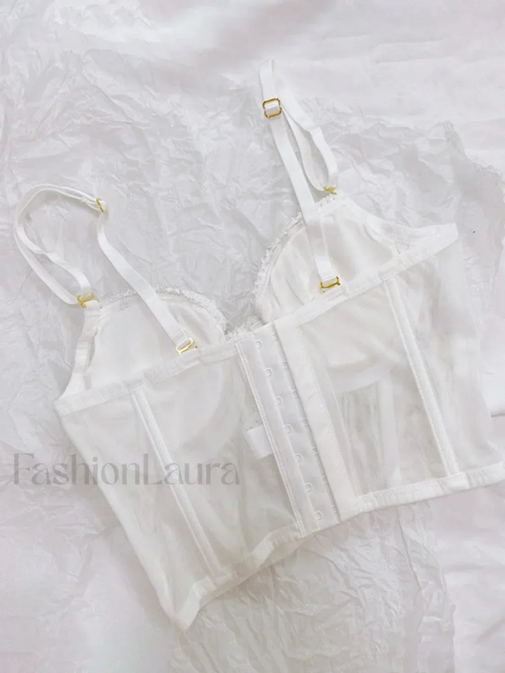 Vintage Lace Embroidery Bustier Corset Top