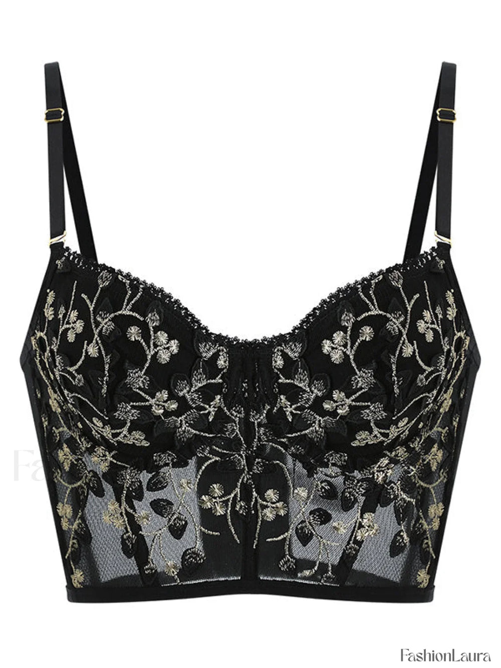 Vintage Lace Embroidery Bustier Corset Top