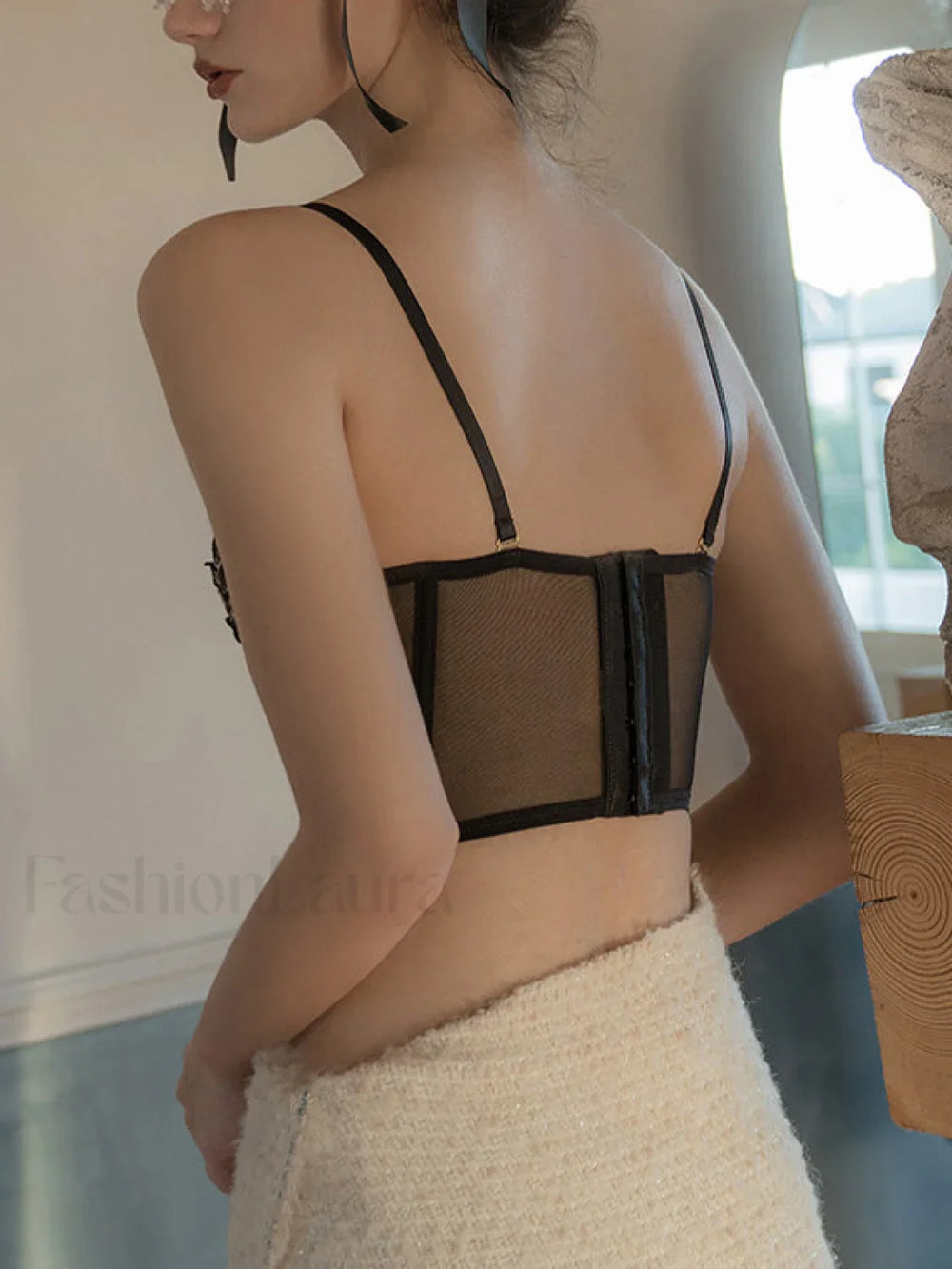 Vintage Lace Embroidery Bustier Corset Top