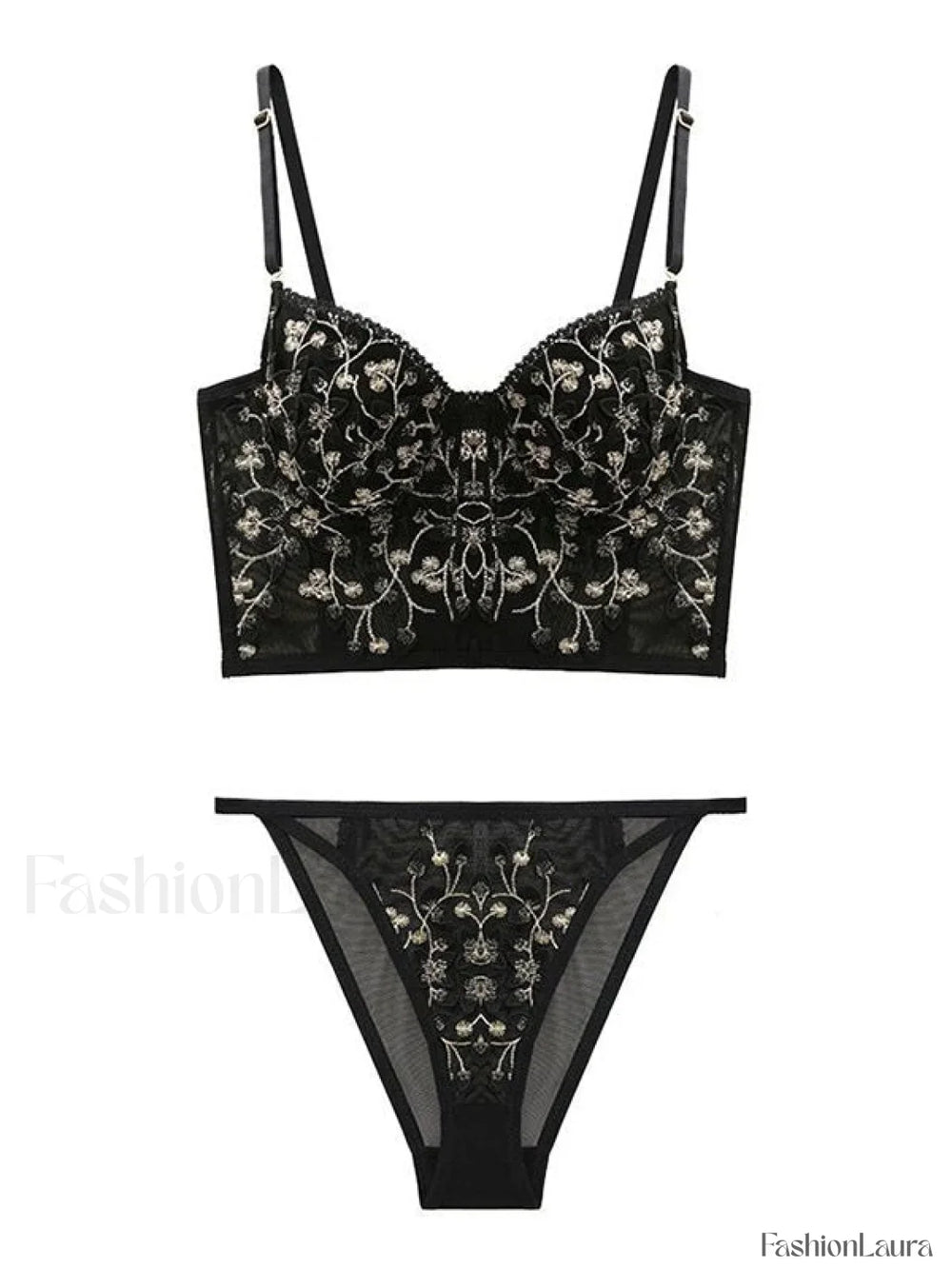 Vintage Lace Embroidery Bustier Corset Top