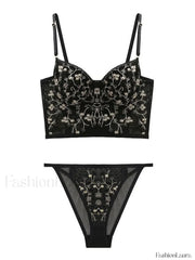 Vintage Lace Embroidery Bustier Corset Top