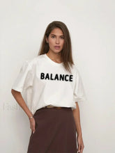 Vintage Letter Printed T Shirt White / M