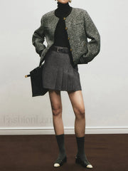 Vintage Pleated Graceful Mini Skirt Skirts