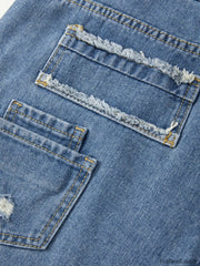 Vintage Star Distressed Cargo Jeans Cargo Jeans