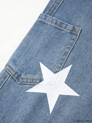 Vintage Star Distressed Cargo Jeans Cargo Jeans