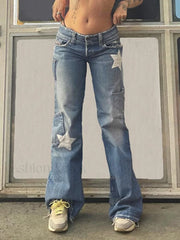 Vintage Star Distressed Cargo Jeans Blue / S Cargo Jeans