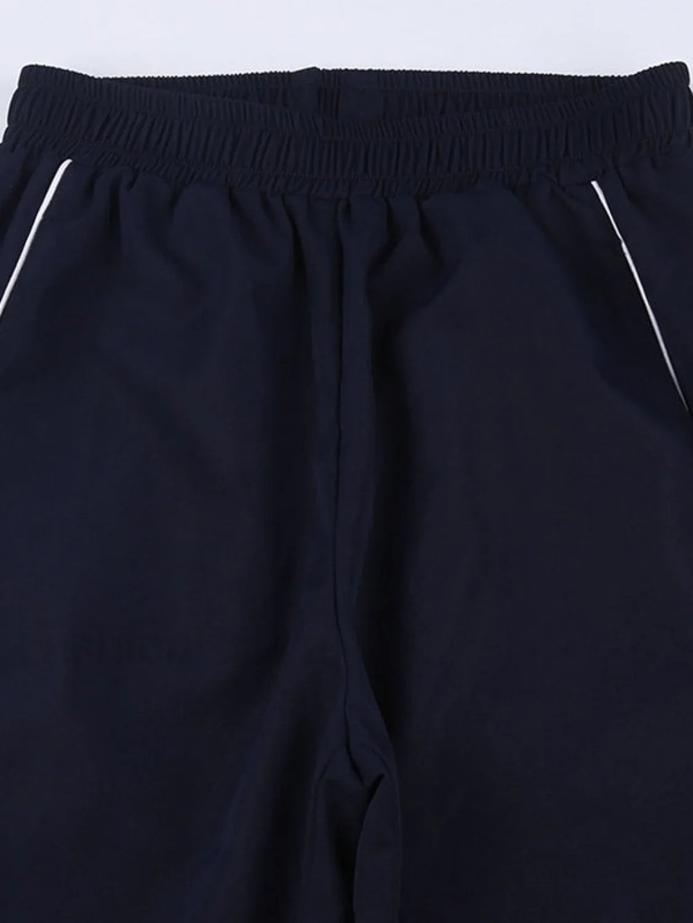 Vintage Striped Piping Baggy Sweatpants Straight Leg Pants