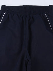 Vintage Striped Piping Baggy Sweatpants Straight Leg Pants