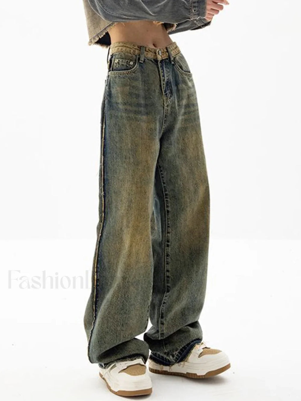 Vintage Wash Distressed Boyfriend Jeans Boyfriend Jeans