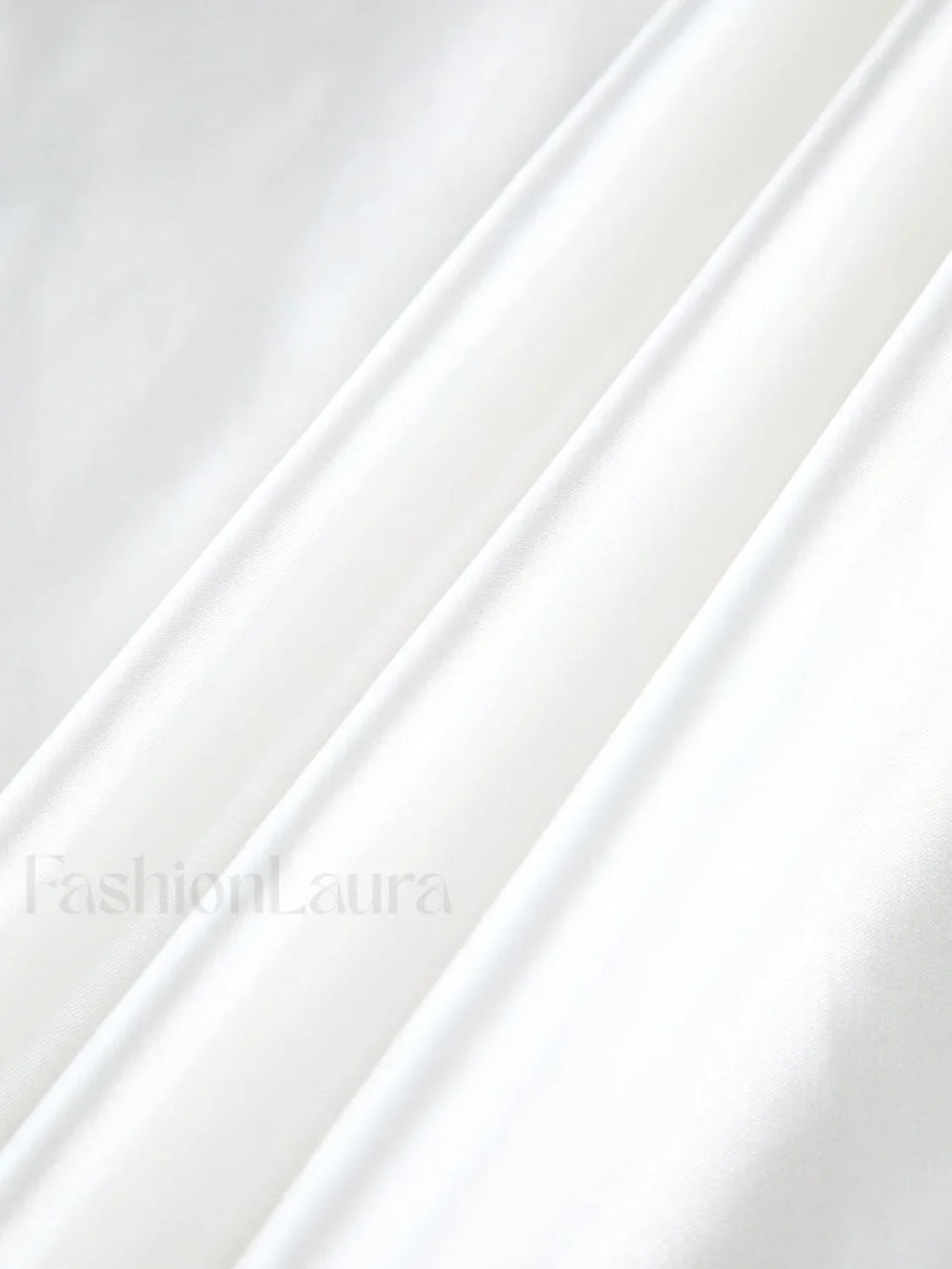 Zippered Satin Graceful A Line Midi Skirt Skirts