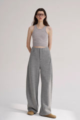 Slimming Narrow Curved Knit Pants
