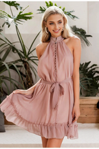 JuliaFashion - Vintage Ruffle Sexy Sleeveless Dress