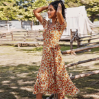 JuliaFashion-Women Casual Short Sleeve Beach Dresses