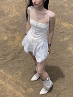 Julia Fashion - Elegant Pleated Mini Dress