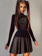 Julia Fashion - Back Hollow A-Line Women's Dress