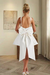 Detachable Bow Corset Mini Party Dress