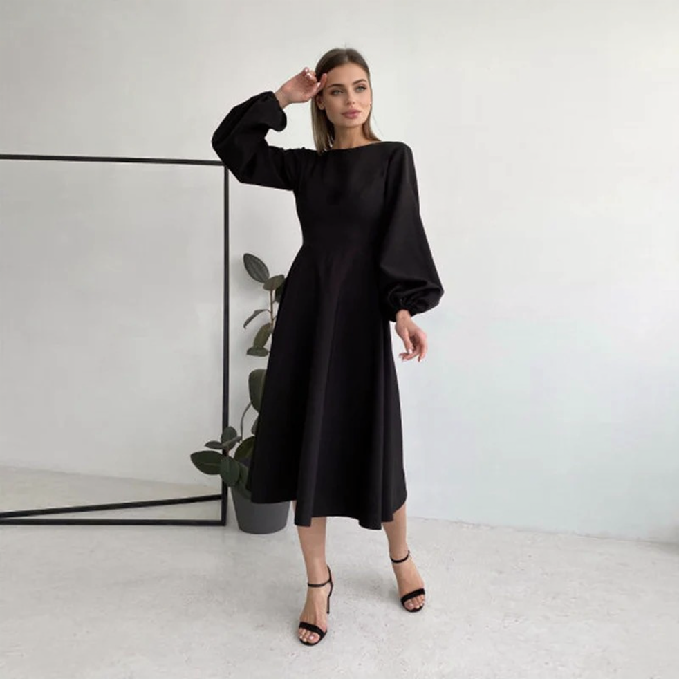 Julia Fashion - Sexy Backless Women's Midi Dress