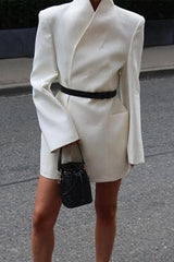 Long Sleeve Stand Collar Blazer