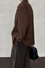 Waffle Textured Oversized Blazer