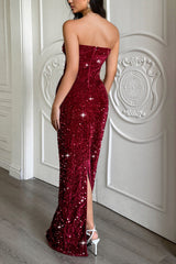 Sequin Backless Bodycon Party Dress