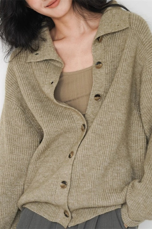 Oversized Turtleneck Cardigan