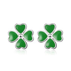 JuliaFashion-Classic Lucky Four-Leaf Clover Ear Stud Earrings