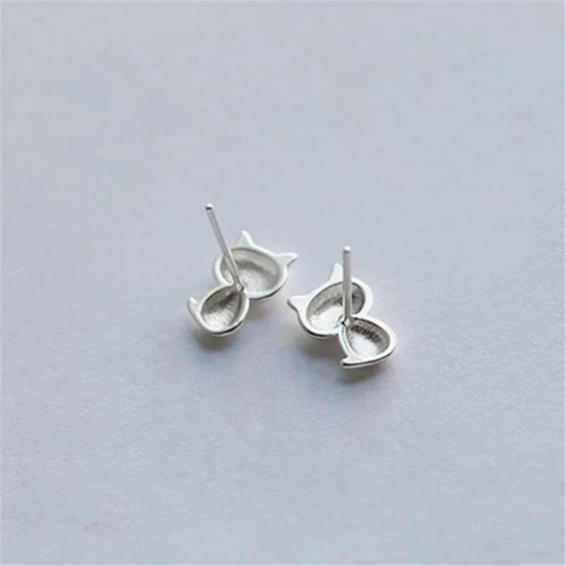 JuliaFashion-Cute Small Cat Shape Ear Stud Earrings