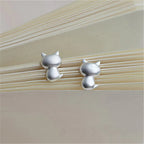 JuliaFashion-Cute Small Cat Shape Ear Stud Earrings