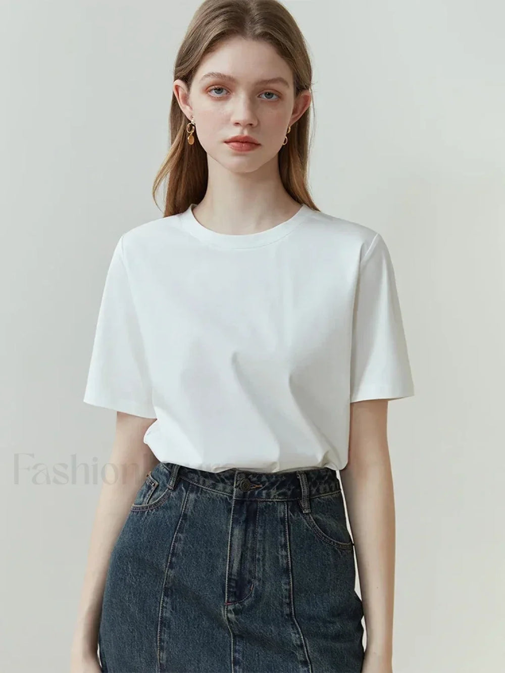 100% Cotton Straight White Black T Shirt