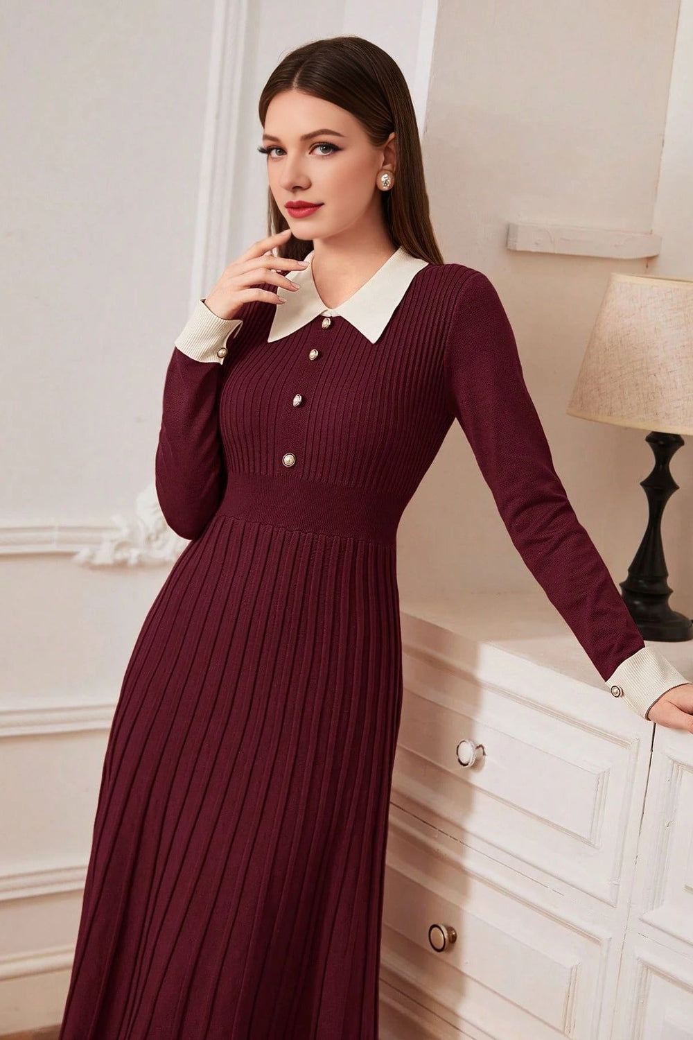Vintage Knit A-Line Sweater Dress