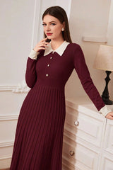 Vintage Knit A-Line Sweater Dress