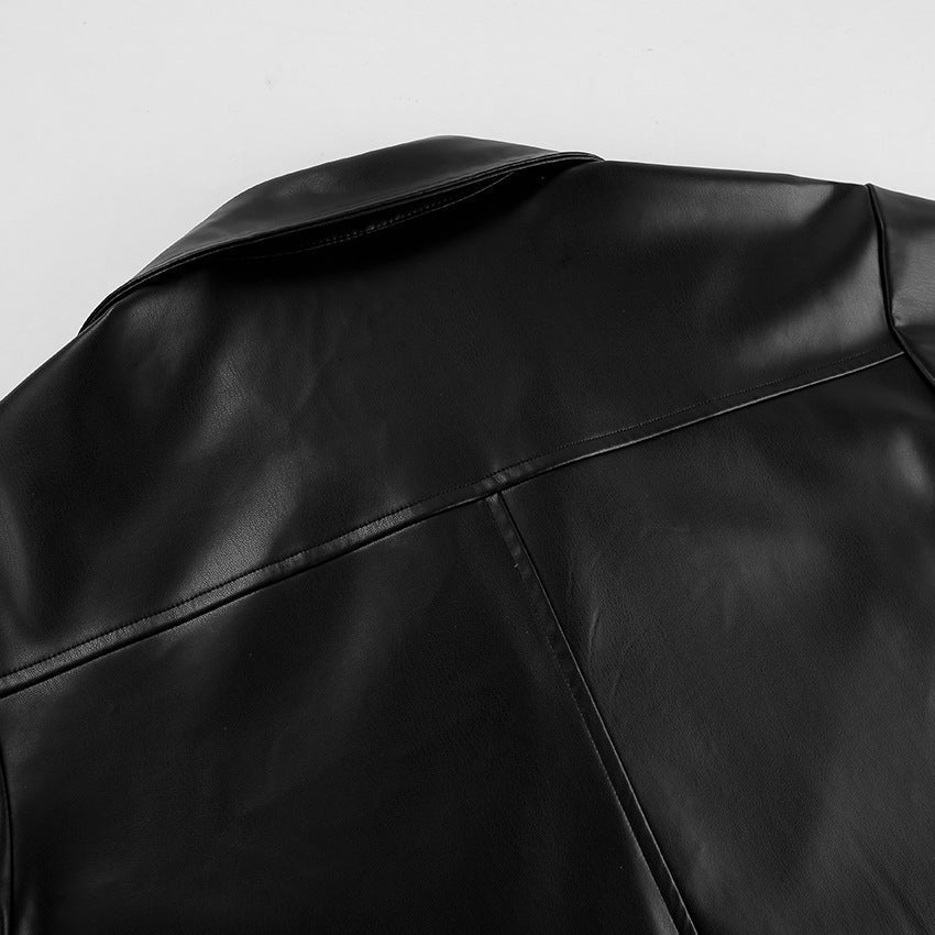 Leather Satire Shirt - Black