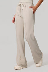 Relaxed Straight Leg  High Waist Knit Pants