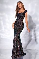 Empire Waist Slip Maxi Formal Dress S / Grey