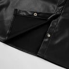 Leather Satire Shirt - Black