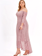 JuliaFashion - 2024 Sexy Off-Shoulder Sling Lace Loose Elegant Dresses
