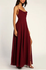 Sexy Halter Backless Maxi Formal Dress