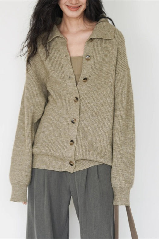 Oversized Turtleneck Cardigan