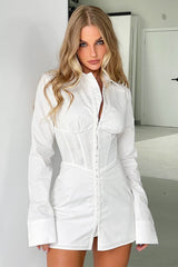 Long Sleeve Polo Collar Blouse