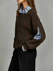 2 in 1 Ribbed Cutout Sweater Sweaters