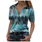 JuliaFashion-Elegant Summer Short Sleeve Blouses