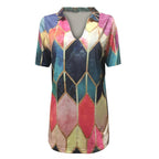 JuliaFashion-Elegant Summer Short Sleeve Blouses