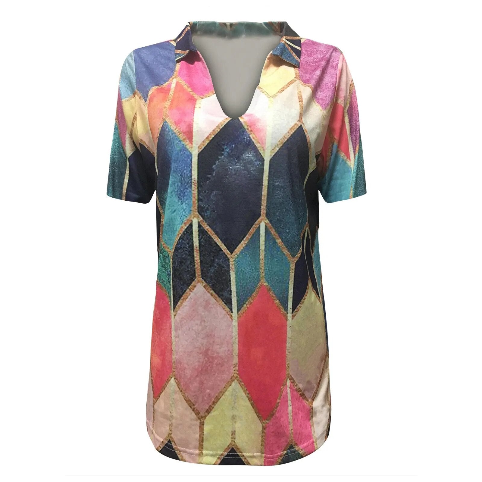 JuliaFashion-Elegant Summer Short Sleeve Blouses