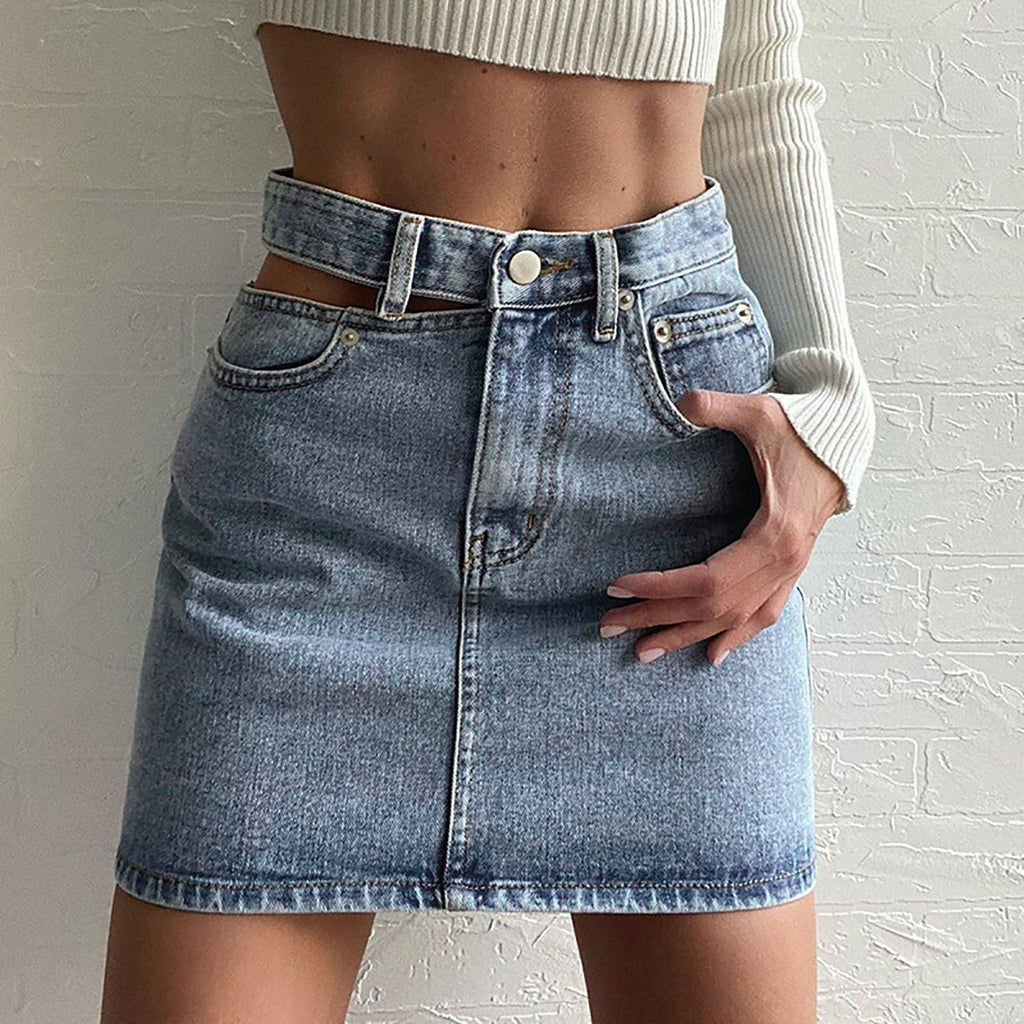 JuliaFashion - Slim Jeans Skirt Shorts Women Summer Short