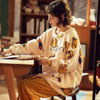 JuliaFashion - 2024 Solid Color Loose Thickening Plus Velvet Soft Simple Homewear