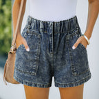 JuliaFashion - Ripped High Waist Fashion Jean Shorts